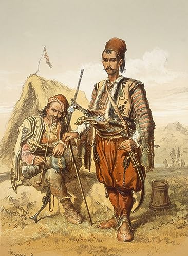Poster Gardes croates Amadeo Preziosi impression sur toile 60x90cm
