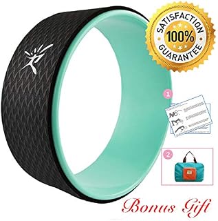 Risefit Dharma Yoga Prop Wheel for Yoga Poses, Aqua