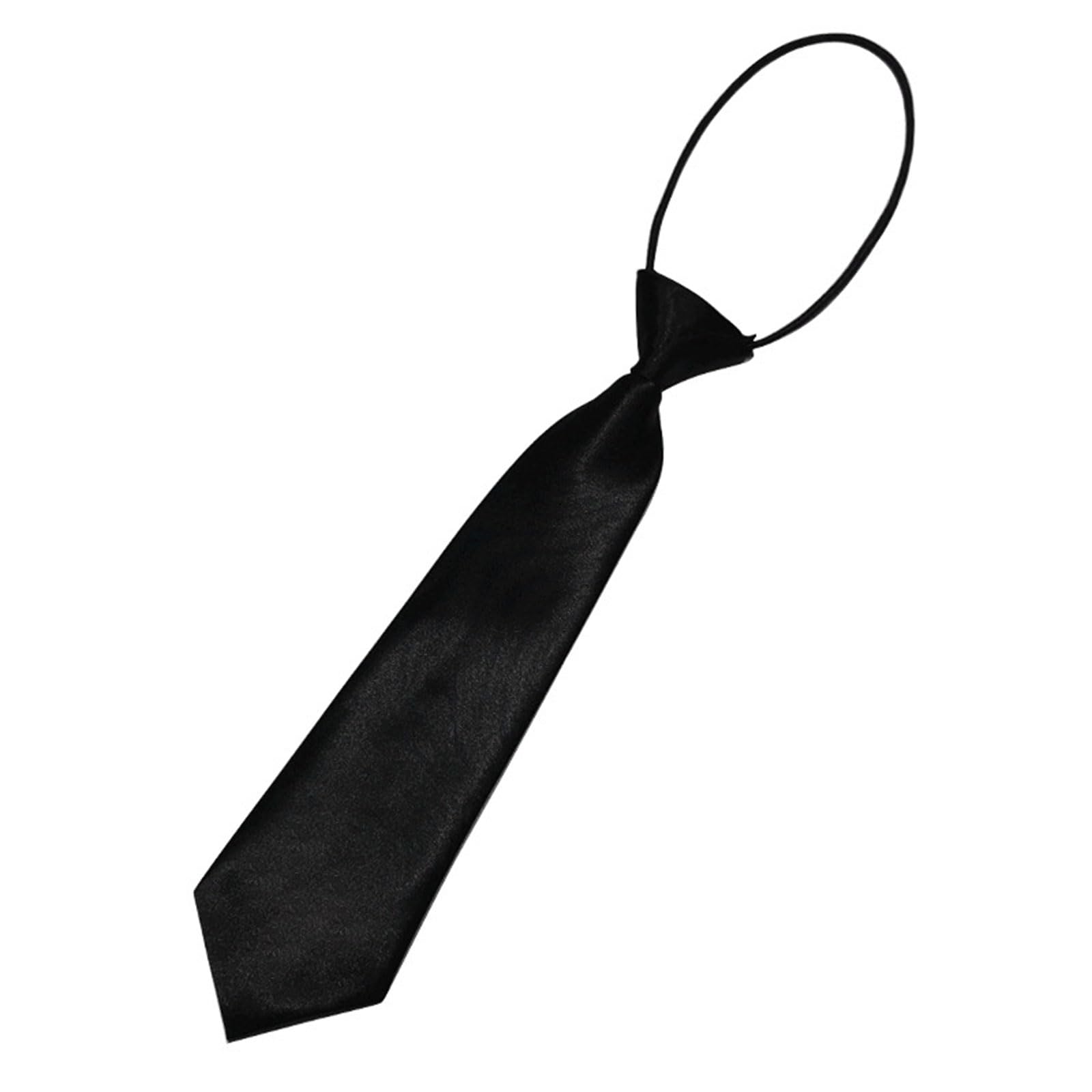 Corbata infantil 28 cm, corbata infantil, corbata satén negra, corbata oficial para bodas, bailes infantiles y uniformes escolares