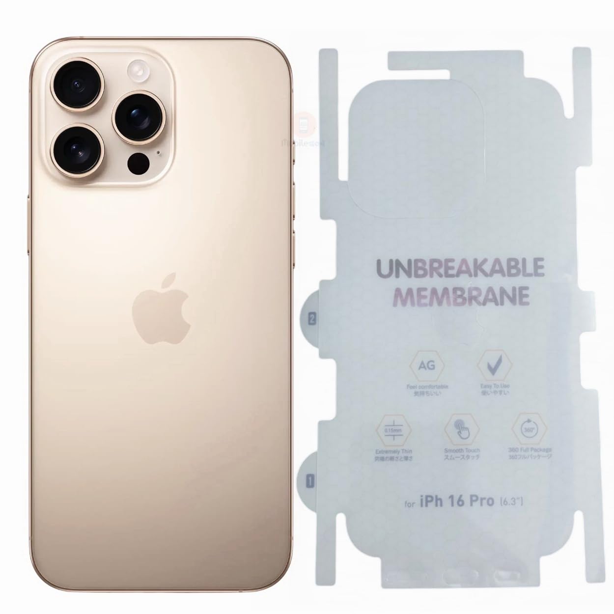 MobileZon Matte Transparent Unbreakable Membrane Back Sides Protector TPU Film Screen Guard Skin Protection for iPhone 16 Pro (B0DH2W2XC1) Amazon Price History, Amazon Price Tracker