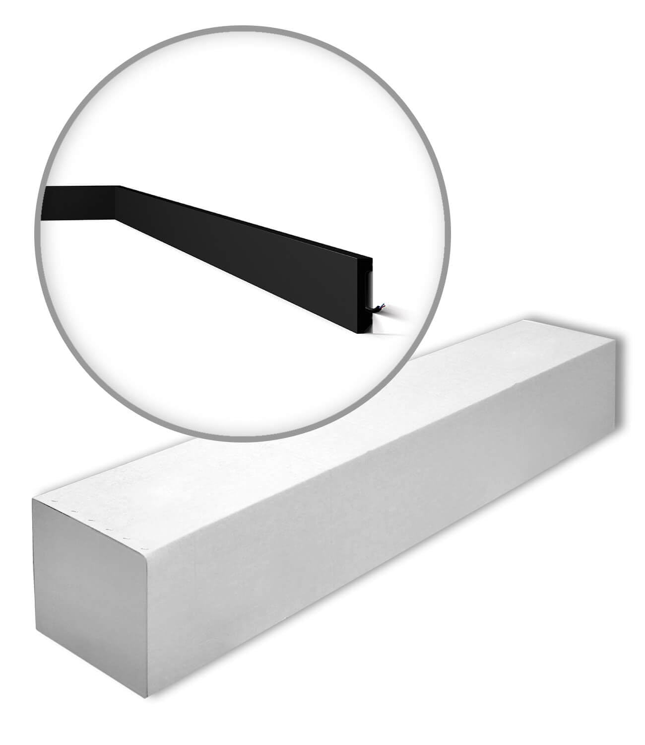 FT2 BLACK WALLSTYL listwa przypodłogowa - 17 szt. (34 m) - 58 x 13 x 2000 mm - NOËL & MARQUET - marka NMC - wytłaczany polistyren o dużej gęstości
