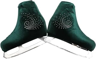 Blausky 1 par de fundas unisex de terciopelo para patines en línea, color verde oscuro, XXXL(45-46)