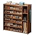 Storage Cabinet Rack with Boot Bit Bamboo and Wood 7 Layers Wood Color Shoe Rack (Size : 130cm) (100cm)