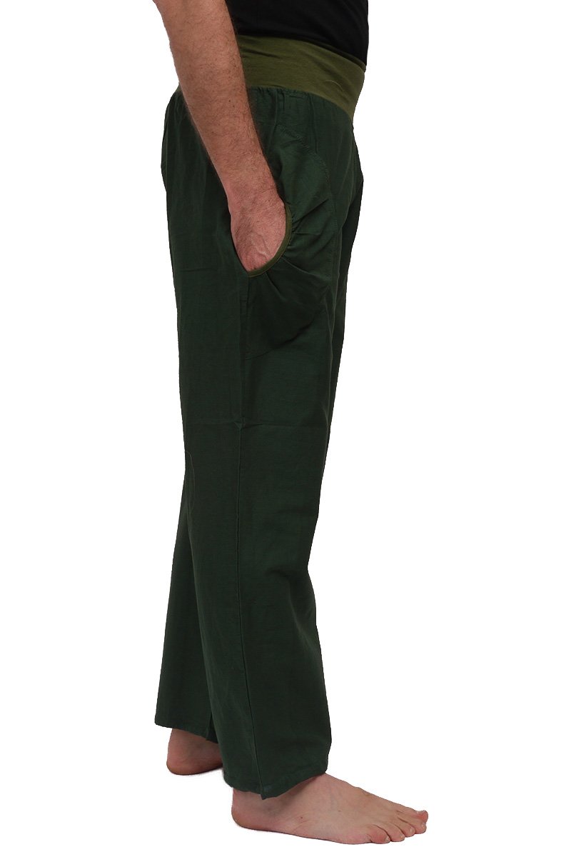 Yogahose aus Baumwolle, Pumphose, mit Stretch-Bund und Zwei praktischen Taschen - perfekt für Yoga und als Haremshose - Unisex für Männer und Frauen - Diverse Größen & Designs