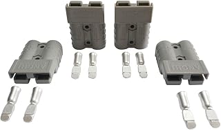 50Amp Power Connector Plug 50A Quick Connect Disconnect 600 V 2 Pairs(4pcs) for 50Amp Battery Connector(10/12AWG, Grey)