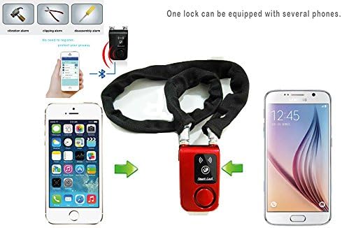 ELECYCLE Bluetooth Smart Lock with Alarm Bicycle Smart Lock Bicycle/Motorcycle Keyless Lock APP Control