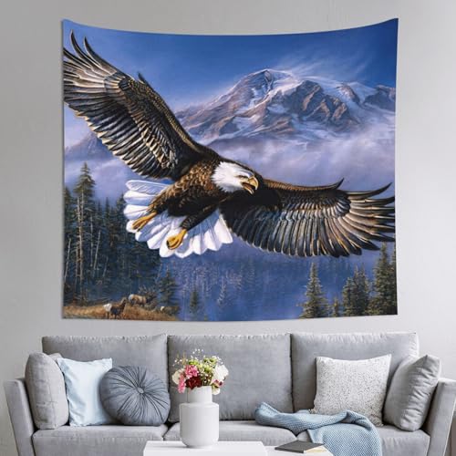 Tapisserie aigle volant pour habiller un mur vide chambre 152x130