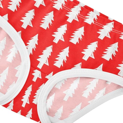 Joisal White Christmas Trees Red Toddler Underwear Floral 2t Cotton Panties for Girl Fun Briefs Girls Undies4