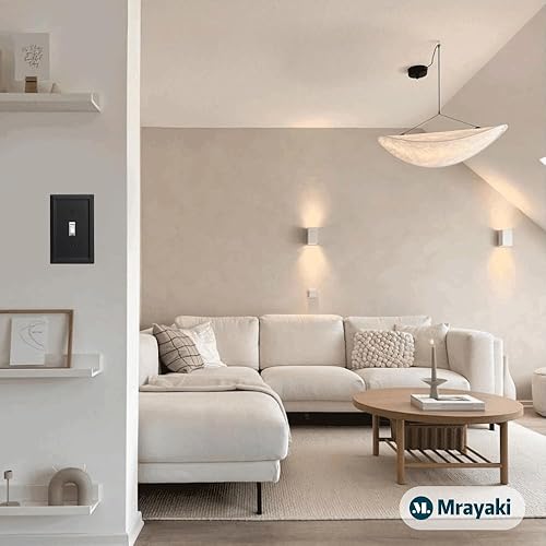 Miniatura 6 de Placa de pared, cubiertas de salida dúplex, cubierta de interruptor de luz negra mate, placa de cubierta de toma de corriente eléctrica de fibra de