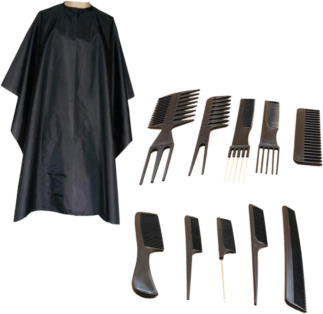 Ipetboom Professional Barber Kit Hair Cutting Tools Set Scissors Comb Brush Hair Styling Tools Apron for Salon Home