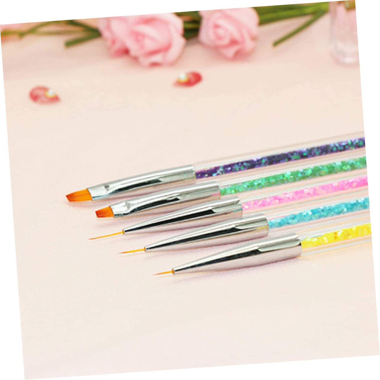 Healeved 3sets Pennelli Per Nail Art Multifunzionali Per Decorazioni Unghie Strumenti Portatili Per Manicure Per Casa e Saloni Di Bellezza