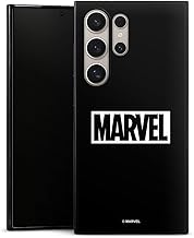 Slim Case extra dünn kompatibel mit Samsung Galaxy S24 Ultra Silikon Handyhülle schwarz Hülle Marvel Logo Superheld