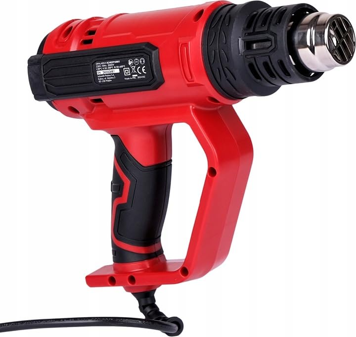 Pistola ad Aria Calda, Pistola Termica 2000W - ideale per rimozione vernice, modellatura plastica, saldatura e sbrinamento, con 2 impostazioni e 4 ugelli per versatilità.