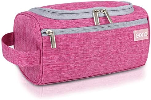 Amazon Brand - Eono Hanging Toiletry Bag for Men and Women Travel Wash Bag Waterproof Cosmetic Bag Beauty Case Makeup Bag Travel Pouch Bag Toiletry Organiser Gym Shower Bag Men`s Shaving Bag - Black