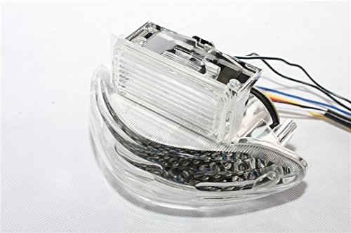 Smt- Custom Clear Lens Brake Tail Light With Integrated Turn Signals Indicators Compatible With Suzuki 1999-2007 Hayabusa Gsxr1300 2003-2006 Katana 600/750 2003-2006 Gsx-F 600/700 [B00Xm7K1S4] #TOP15
