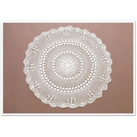 Amazon テーブルクロス センタークロス 円形 円型 綿 コットン レース キッチン雑貨 キッチングッズ 花 センタークロス 丸 H テーブルクロス オンライン通販