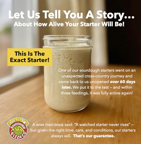 Sourdough Starter | +100 Years Old San Francisco Origin | Live Sourdough Culture | Step-By-Step Instructions On Feeding And Baking Your First Loaf Of Sourdough Bread | Perfect For Beginner Bakers | 1 Oz. Jar