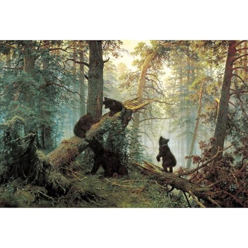 Toile Utro v sosnovom lesu ShIShKIN 76x101 cm pour salon