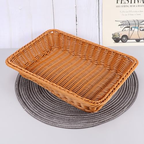 Cesta de PP rectangular FOMIYES caqui de 40x30cm lavable y perfecta para baño 7
