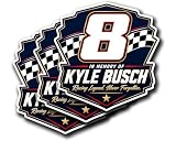 (3 Pack) Kyle Busc Memorial Vinyl Sticker, 5x5 Inch, Multicolor, Glossy Finish, Racing Tribute Decal for Cars, Trucks, Laptops [13]
