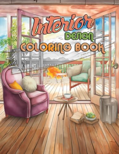 Interior Design Coloring Book: Unique & Creative Room Illustrations, Awesome Decorated Rooms for Relaxation and Special Gifts for Adults. image 2