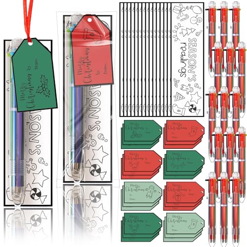 Papeterie de Noël Colarr : 24 stylos 6 couleurs et cartes pour fêtes
