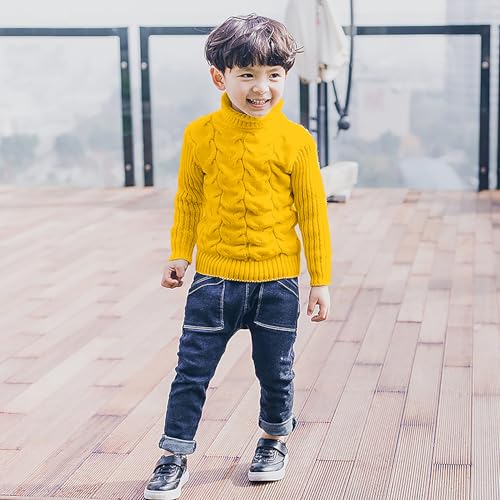 Pull col roulé bébé pour protéger du froid sans piquer pull tricot enfant 1-8 ans