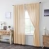 VHC Brands Farmhouse 96×50 Panel Pair Tan Rod Pocket Burlap Window Curtains