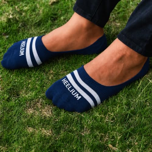 Image of HEELIUM Bamboo No Show Socks for Men | Odour Free & Breathable | 3X Softer Than Cotton Socks | Low Cut Socks | Size (UK 6-10)
