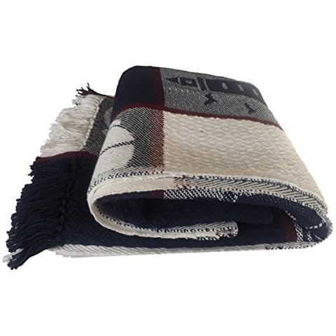 sazana Harbour Anchor 100% Hand Woven Cotton Throw Blanket 50 x 60 inch Cover