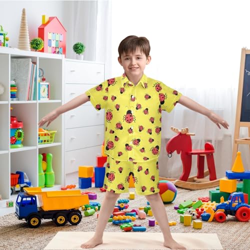 Image of visesunny Little Boys Short Sleeve T-Shirt Beach Shirts for kids children Casual Shorts Set Summer Clothes Outfits