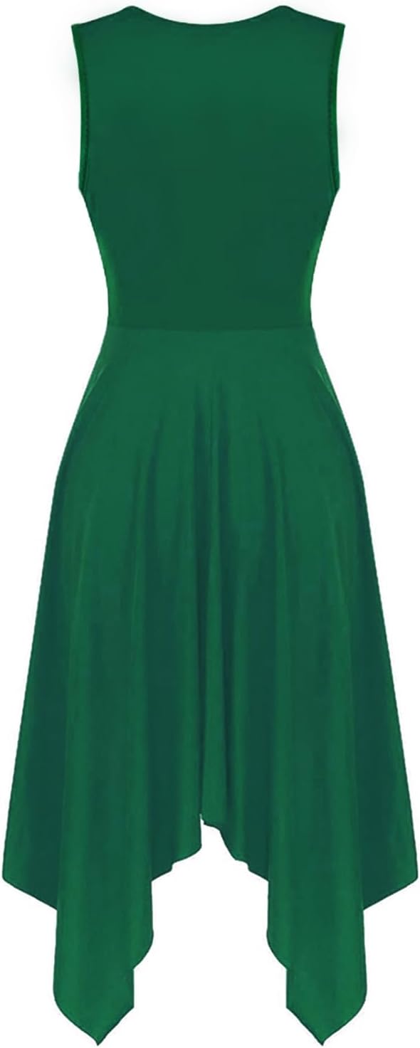 Praise Dance Overlay Tunics Women Sleeveless Liturgical Church Dance Dress Irregular Flowy Lyrical Dancewear