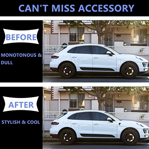 Image of 2pcs Cool Wolf Head Car Side /Rear /Front Decorations Badge Emblem 3D Self-Adhesive Nameplate Sticker for Car (Black)