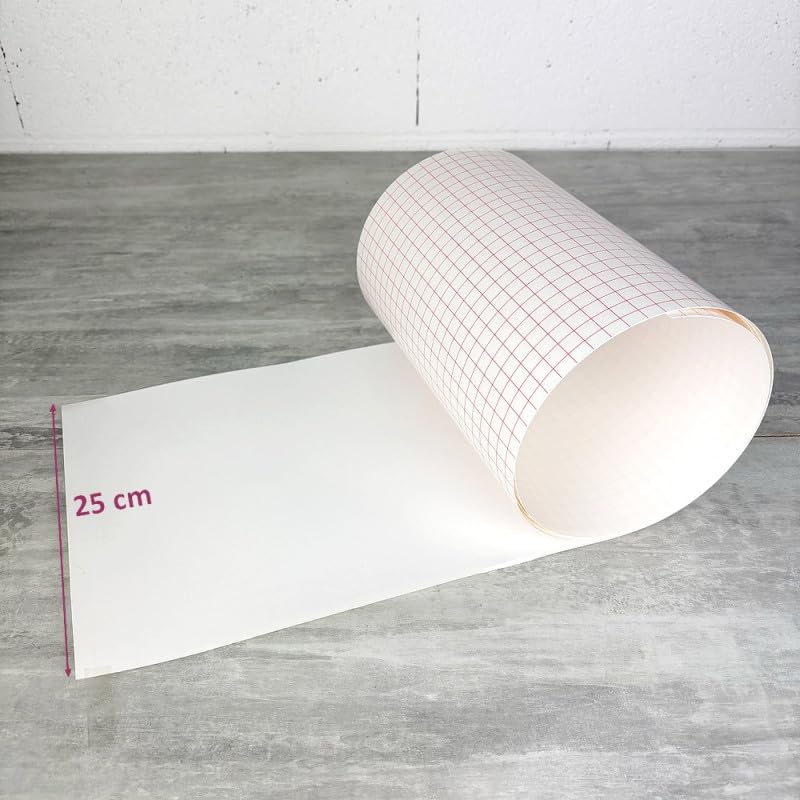 Polyphane Blanc pour Abat-jour de Lampe, 2 m x 0,25 m, Adhésif sur 1 Face, Épaisseur 0,30 mm