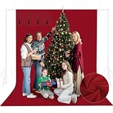 EMART 8.5x10ft Red Backdrop for Photography, Large Party Photo Background Curtain Drapes, Washable Polyester Fabric Back Drop Screen Sheet for Birthday Video Studio Portrait Photoshoot