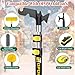1.5-3 FT Long Telescopic Extension Pole, Multi-Purpose Aluminum Alloy Telescoping Rod with Universal Twist-on Metal Tip Flip-Lock Design, for Painting Cobweb Dusting, Window Cleaning, Christmas Lights