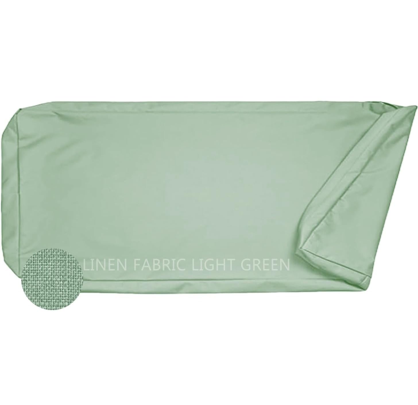 Spessore 5 Cm Fodera Per Cuscini Da Esterno | Panche E Sedie Giardino | Tessuto Lino Naturale Lavabile | Base Antiscivolo | Impermeabile | Cerniera Lampo(Green,83x16x2in)