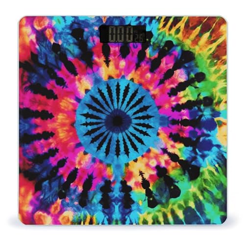 Exotic Tribe Tie Dye Digital Bathroom Scale with LCD