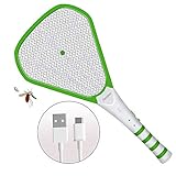 PODEROSA RED DE EXTERMINACIÓN - El eliminador de insectos electrónico tiene una potente rejilla de 3.600 voltios que elimina moscas, mosquitos y otros insectos voladores con un solo movimiento (como avispas, moscones, mosquitos, mariquitas, abejas, arañas, tábanos, varios insectos voladores y más).