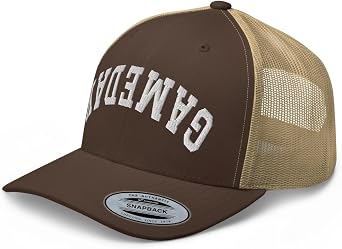 NG Game Day Embroidered Upside Down Curved Bill Trucker Hat Mid Crown Adjustable Cap