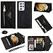 Produktbild Vepbk Brieftasche Hülle für Samsung Galaxy S21 Ultra Handyhülle, Handytasche Case Hülle Leder Geldbörse mit Reißverschluss Kartenfach Umhängeband Wallet Cover Klapphülle für Galaxy S21 Ultra,Schwarz