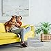 Relaxdays Hundetreppe 3 Stufen, kleine & große Hunde, Bett & Couch, Stoffbezug, Tiertreppe innen, 30x35x45 cm, schwarz 1 Stück