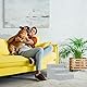 Relaxdays Hundetreppe 3 Stufen, kleine & große Hunde, Bett & Couch, Stoffbezug, Tiertreppe innen, HBT 30x35x45 cm, grau