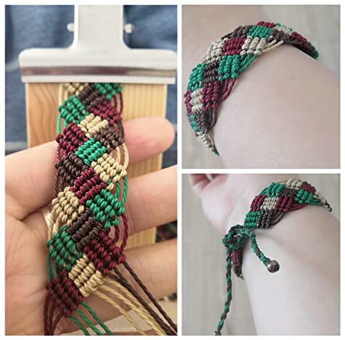 Inspirelle 30 Colors Waxed Polyester Twine Cord 1Mm Macrame Bracelet Thread Artisan String For Jewelry Making With 200 Metal Beads, 10M Each Color #TOP6