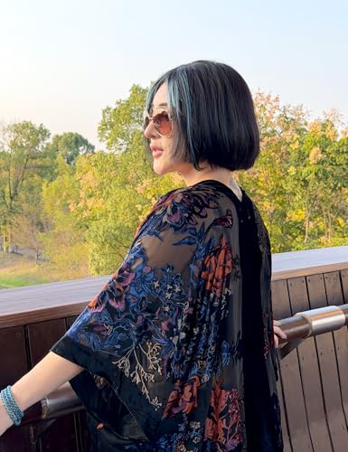 Image of MJ SERECA Women's Casual Long Velvet Kimono