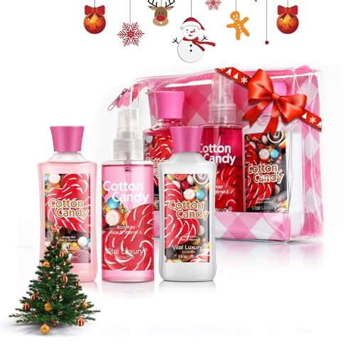 Vital Luxury Cotton Candy Bath & Body Care Travel Set,