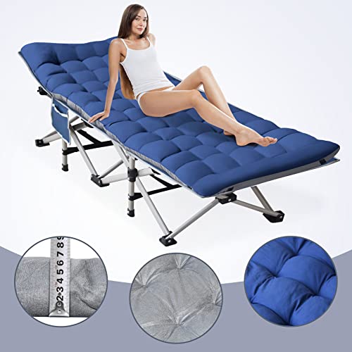 Slendor Camping Cot For Adults,Cots For Sleeping,Max Load 800Lbs Camp Cot With Mattress,Folding Cot, Portable Sleeping Cot,Outdoor Travel Camp Bed For Home Office Beach Garden Fishing Tent #TOP3