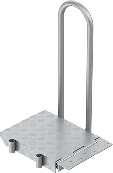 THOOUM Aluminum Boat Board Platform with Detachable Handrail to Get on & Off, Rust Resistant Boarding Platform for Dock/Deck/Boat