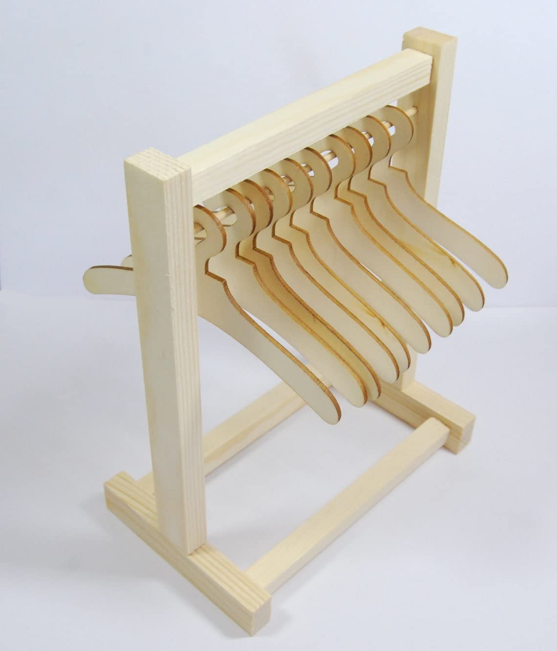 celloexpress Wooden Small Clothes Rail - Useful for Dolls Clothes (20cm Rail)