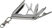 Vista 3 de Lucky Line UtiliCarry - Micro herramienta compacta de acero inoxidable, cuchillo de bolsillo multiherramienta en clip para llaves, para transporte